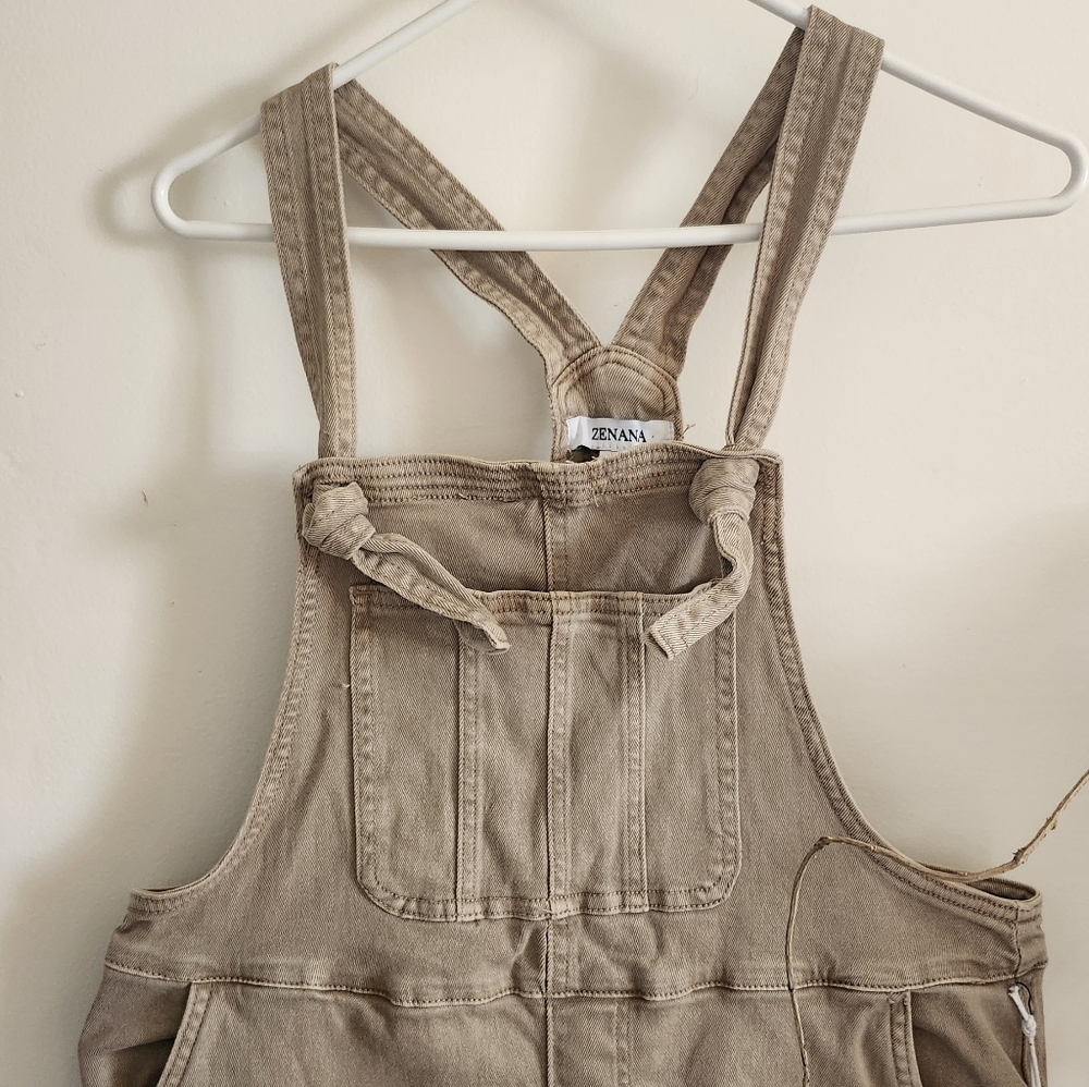Zeana Tan Bib Overalls